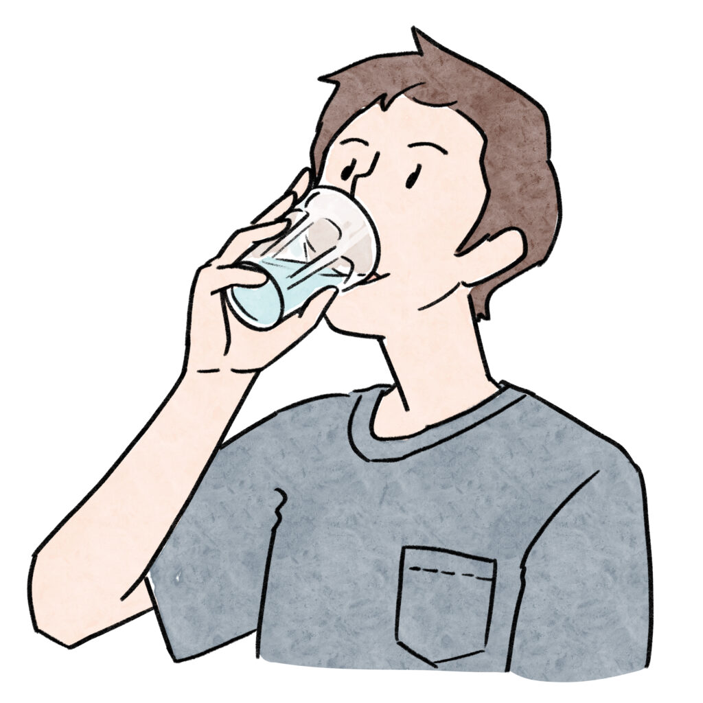 水分補給のイラスト
