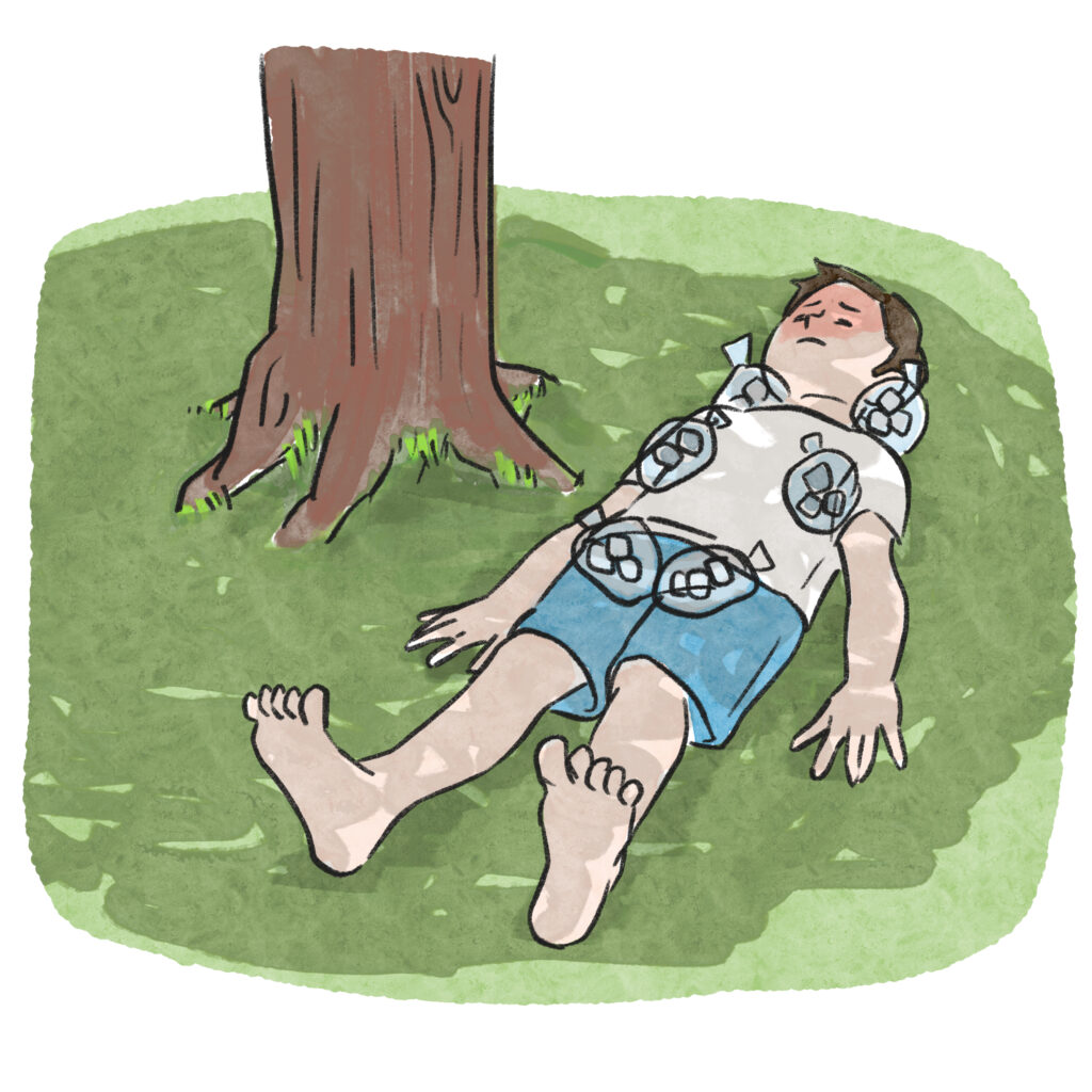 体温を下げるイラスト