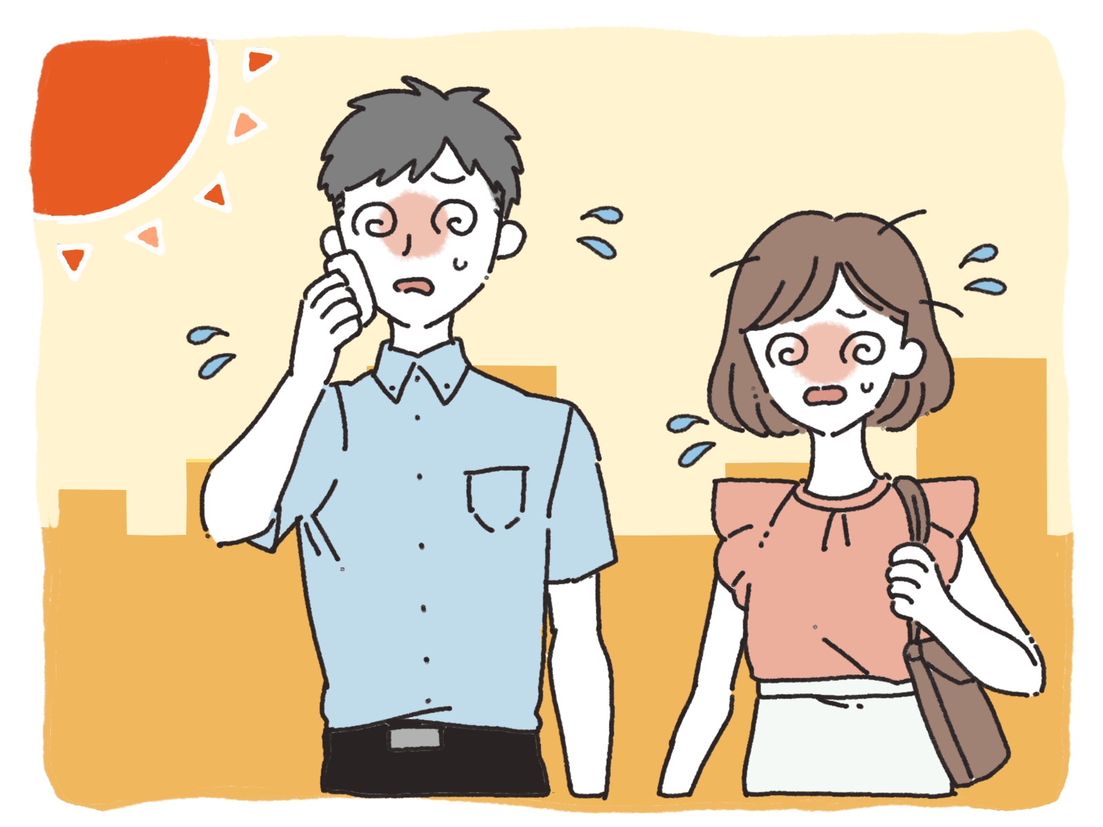 熱中症のイラスト